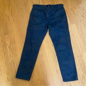 Sanctuary Straight Relaxed Peace Pants 31 Navy Camo